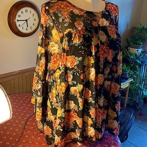 Bobbie Brooks 3X Floral Blouse Plus Size Spring Summer Wear Comfortable 💕💕